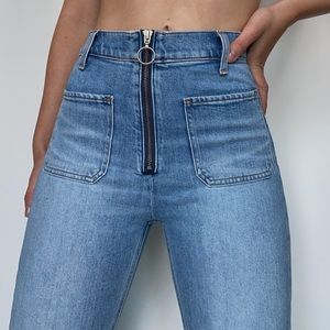 Denim Forum Zip Up Jeans